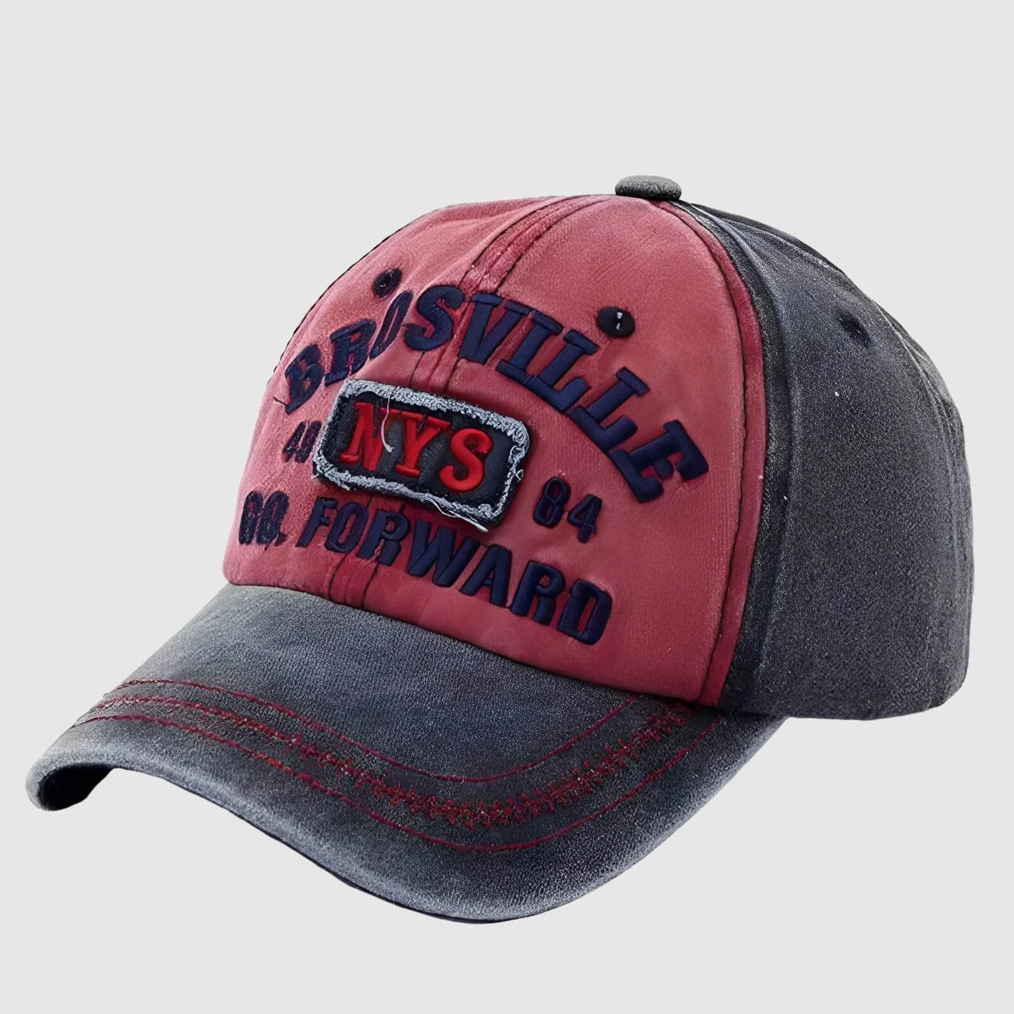 Casquette rétro lettre brodée – esprit Y2K en coton délavé