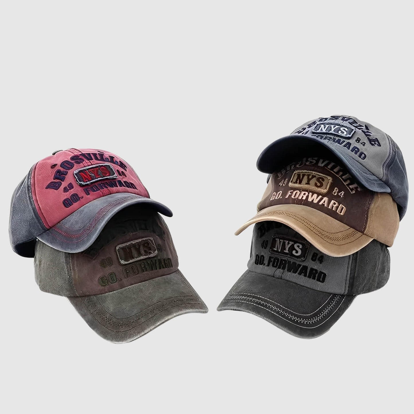 Casquette rétro lettre brodée – esprit Y2K en coton délavé