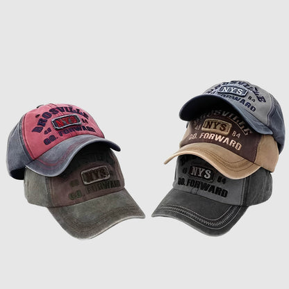 Casquette rétro lettre brodée – esprit Y2K en coton délavé