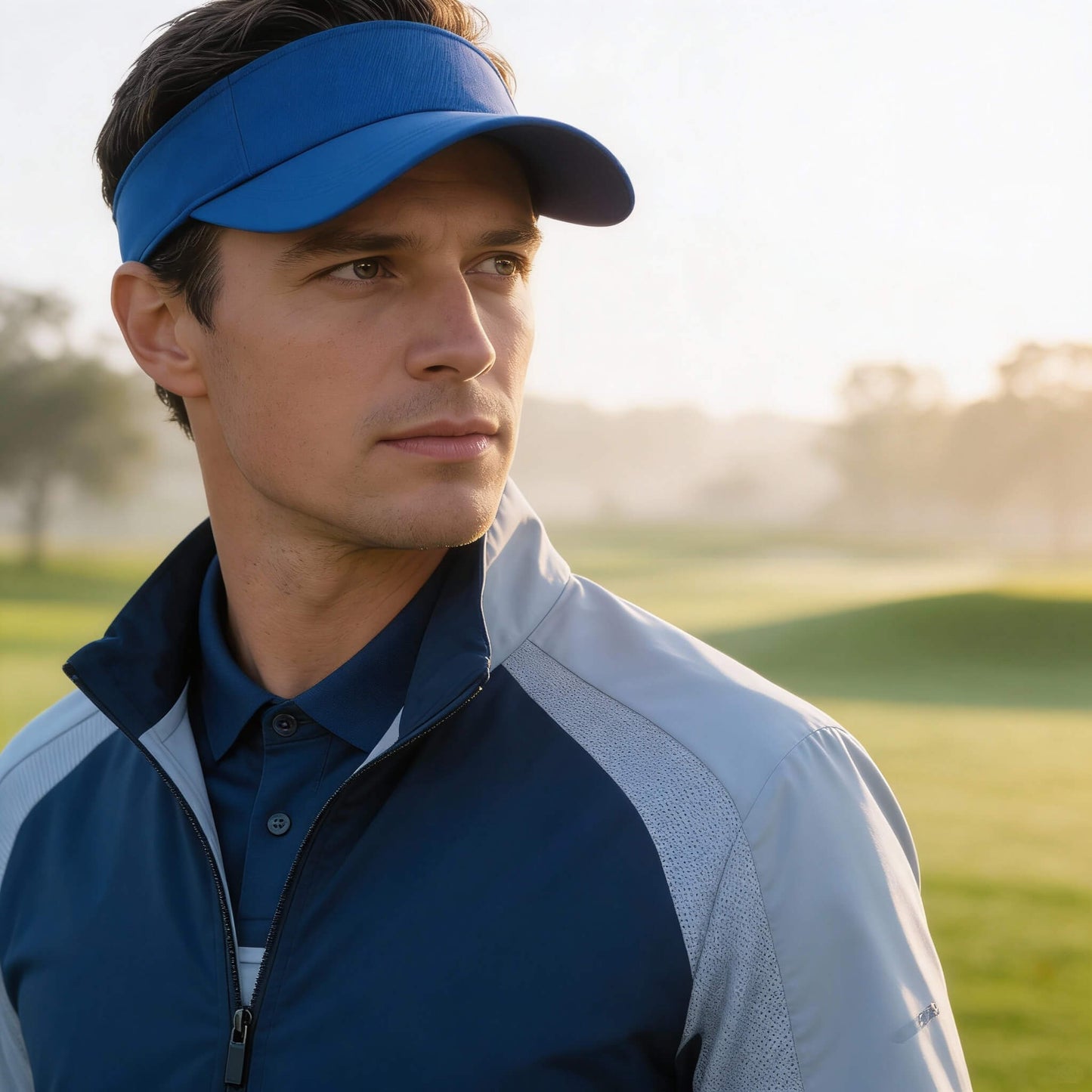 Casquette visière de golf – violette ou bleue, style sport chic