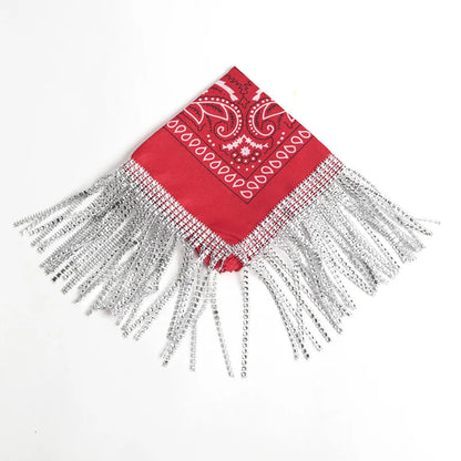 Bandana scintillant à franges