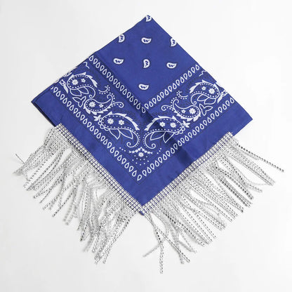 Bandana scintillant à franges