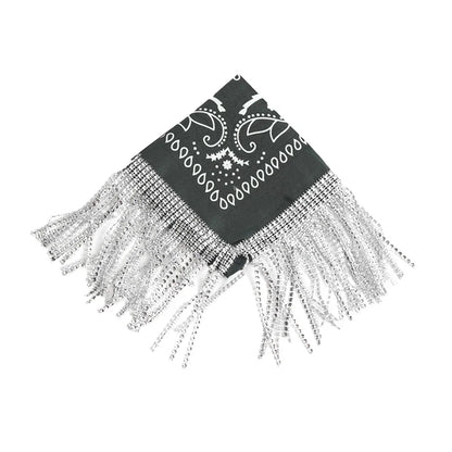 Bandana scintillant à franges