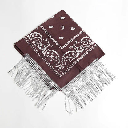 Bandana scintillant à franges