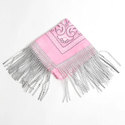 Bandana scintillant à franges