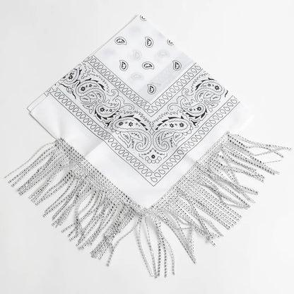 Bandana scintillant à franges