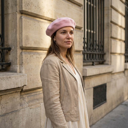 Béret basque en laine pour femme au charme vintage
