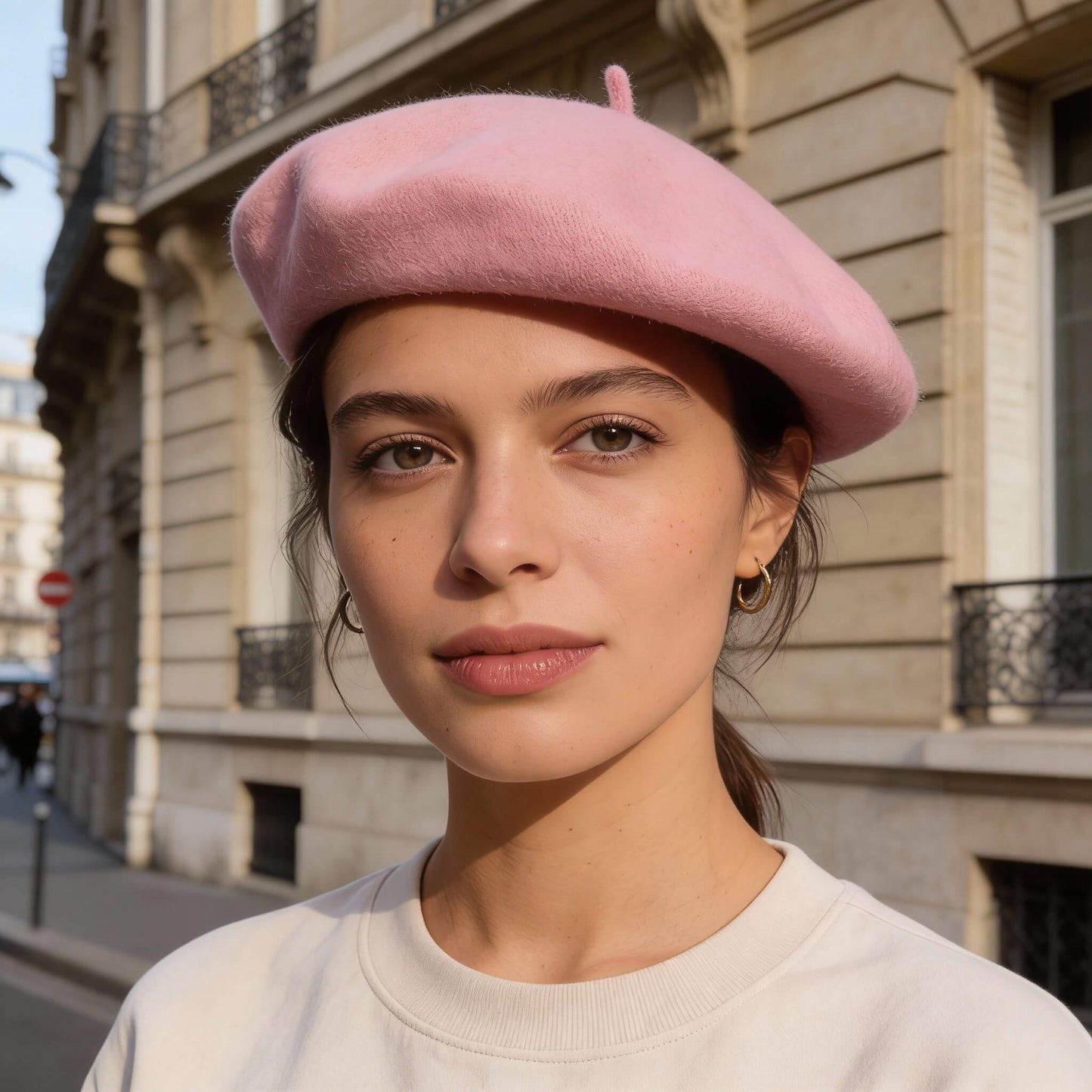 Béret basque en laine pour femme au charme vintage