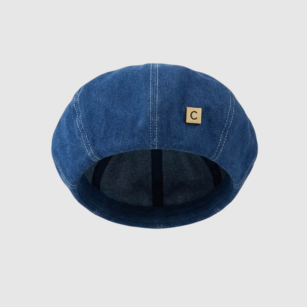 Béret denim pour femme