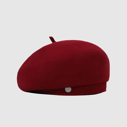 Béret en laine feutrée pour femme au style art français rétro