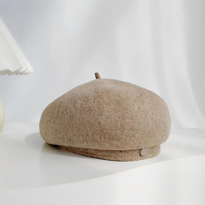 Béret en laine feutrée pour femme au style art français rétro