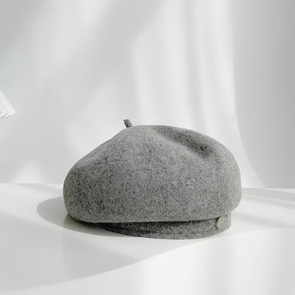 Béret en laine feutrée pour femme au style art français rétro