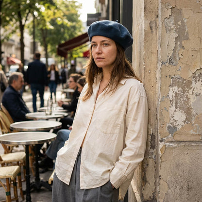Béret en laine forme de cœur pour femme