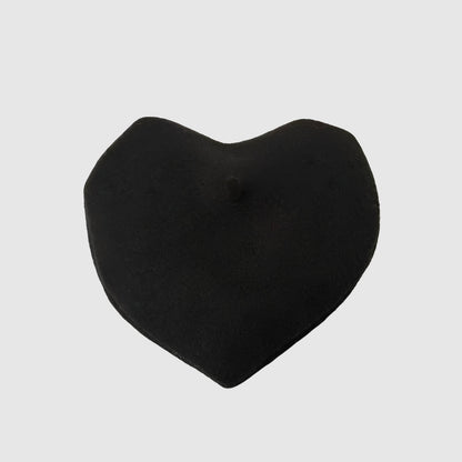 Béret en laine forme de cœur pour femme