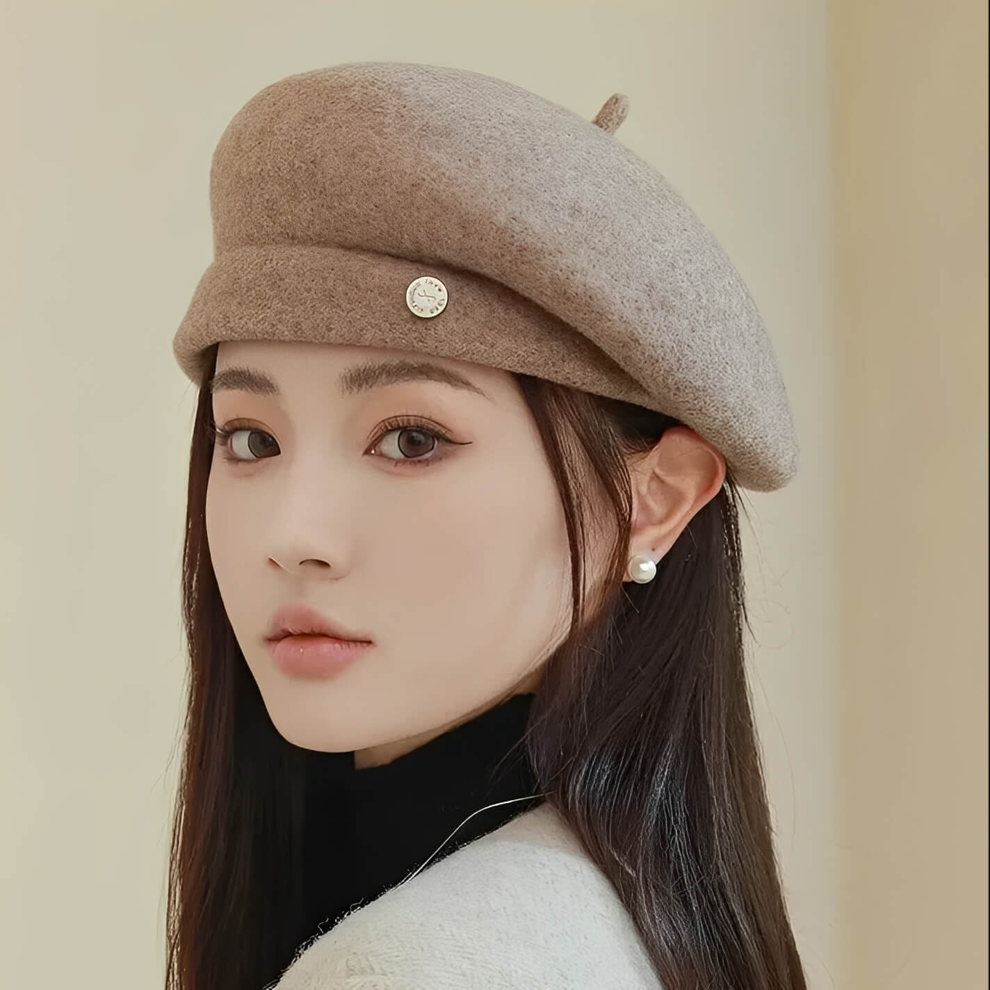 Béret en laine pour femme au charme rétro