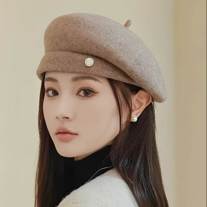 Béret en laine pour femme au charme rétro