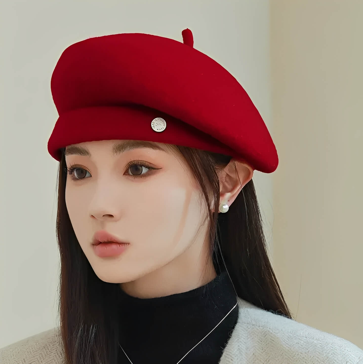 Béret en laine pour femme au charme rétro