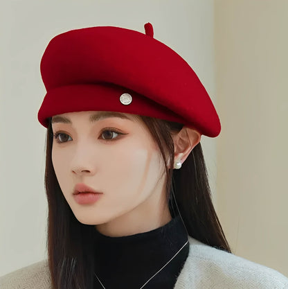 Béret en laine pour femme au charme rétro