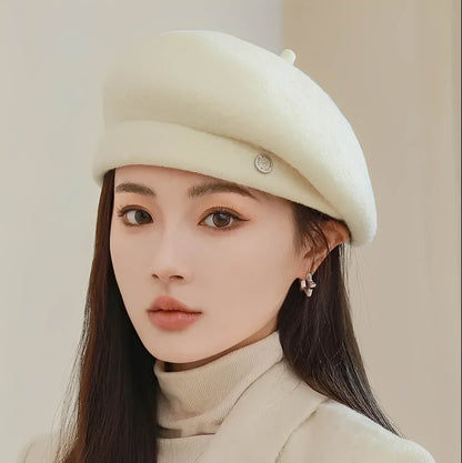 Béret en laine pour femme au charme rétro