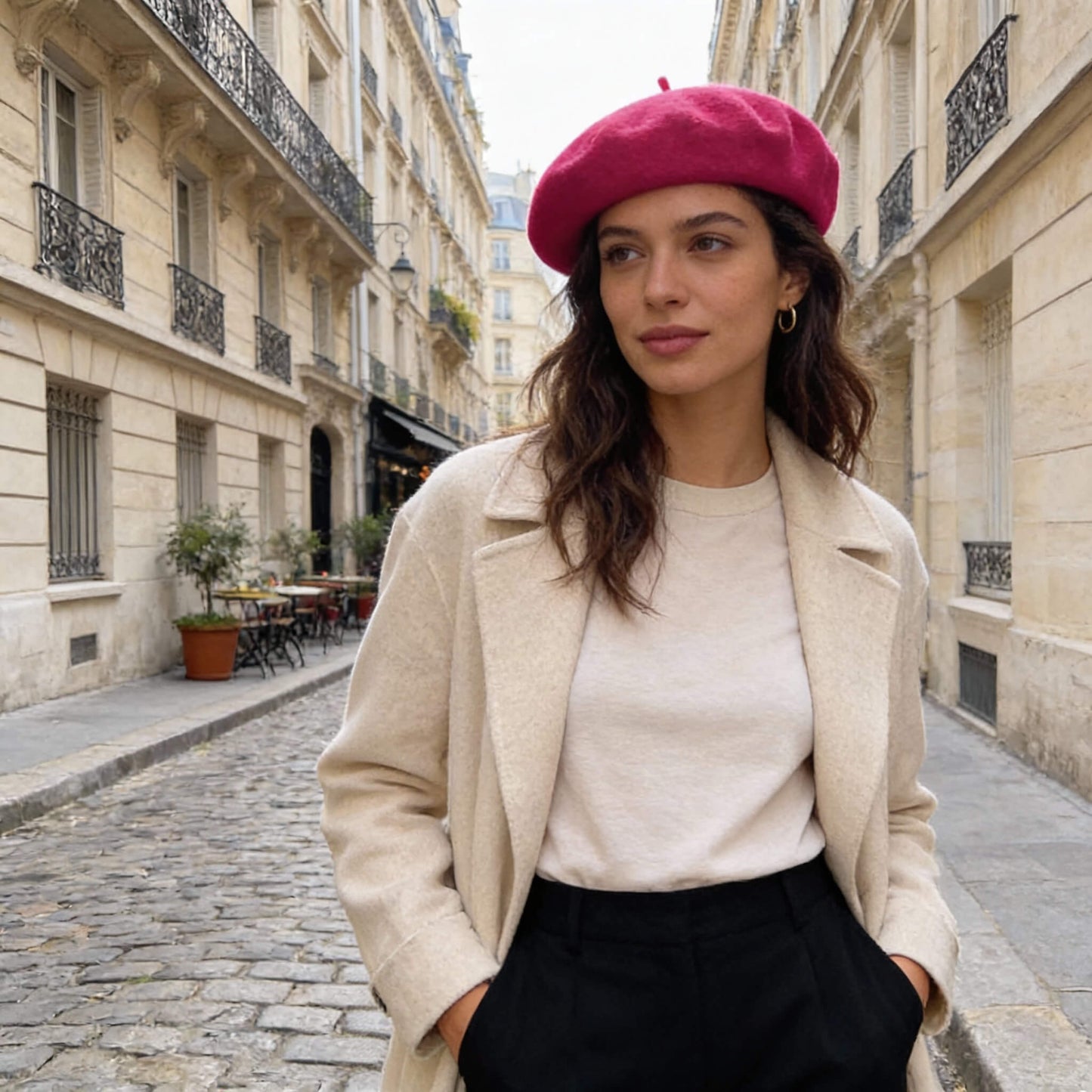 Béret en laine pour femme – Teintes douces
