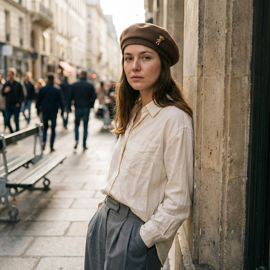 Béret ours pour femme au style artiste français