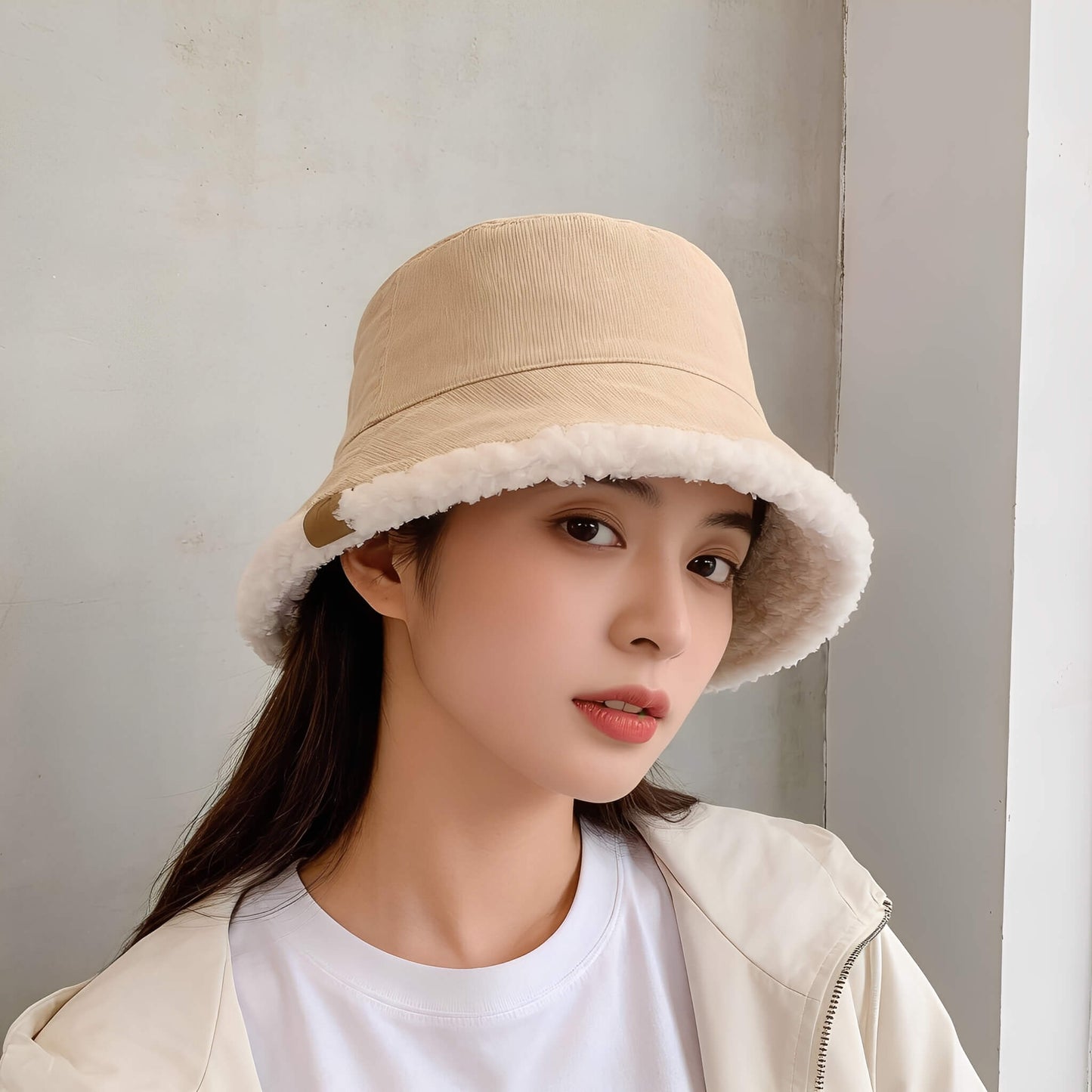 Bob d’hiver doublé peluche pour femme