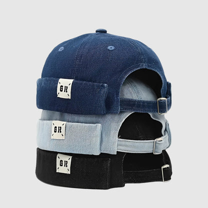 Bonnet docker en denim – style street rétro unisexe