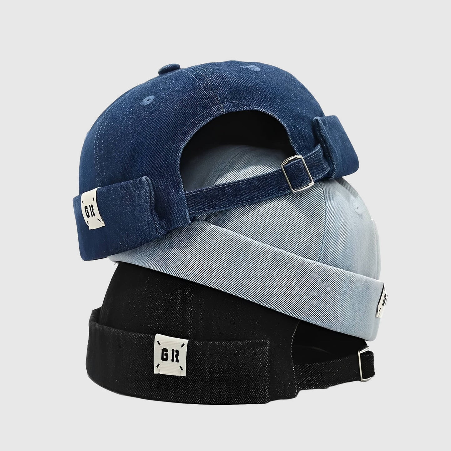 Bonnet docker en denim – style street rétro unisexe
