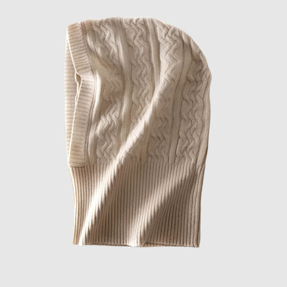 Bonnet écharpe femme hiver torsadé