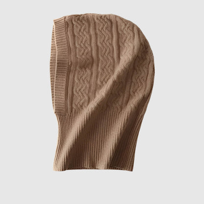 Bonnet écharpe femme hiver torsadé