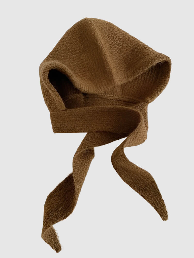Bonnet écharpe chaud pour femme à col montant