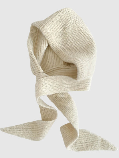 Bonnet écharpe chaud pour femme à col montant