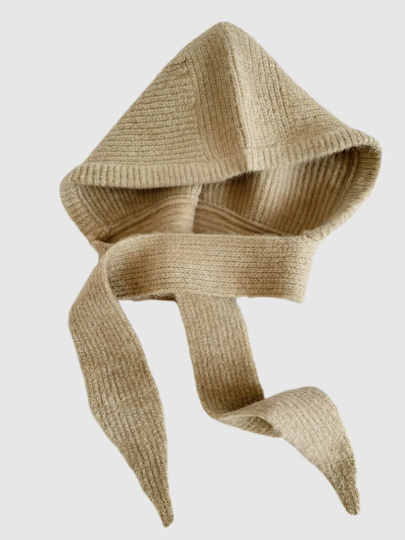 Bonnet écharpe chaud pour femme à col montant