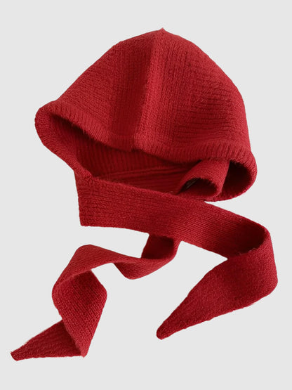 Bonnet écharpe chaud pour femme à col montant