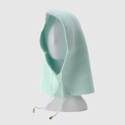 Bonnet écharpe chaud pour femme en maille douce