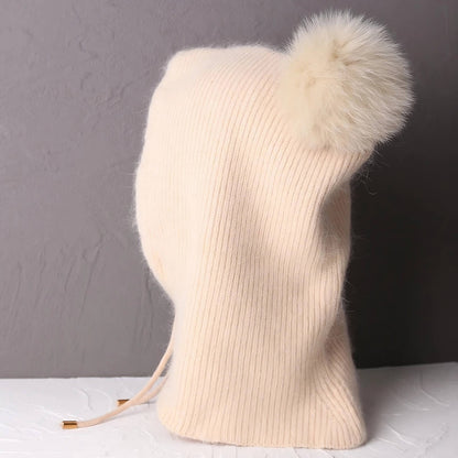 Bonnet écharpe femme hiver doux et chaud