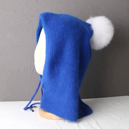 Bonnet écharpe femme hiver doux et chaud