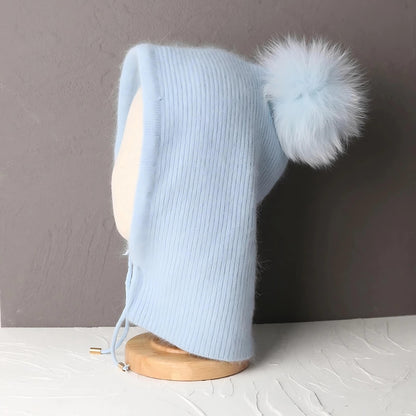 Bonnet écharpe femme hiver doux et chaud