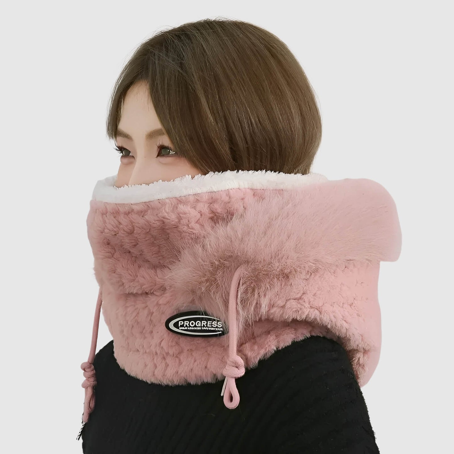 Bonnet écharpe femme hiver épais avec protection du cou et des oreilles