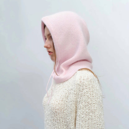 Bonnet écharpe femme hiver chaud à capuche