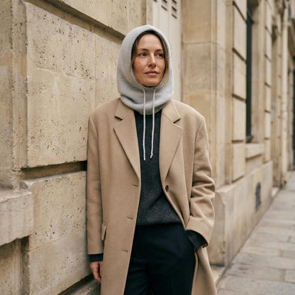 Bonnet écharpe femme hiver chaud à capuche