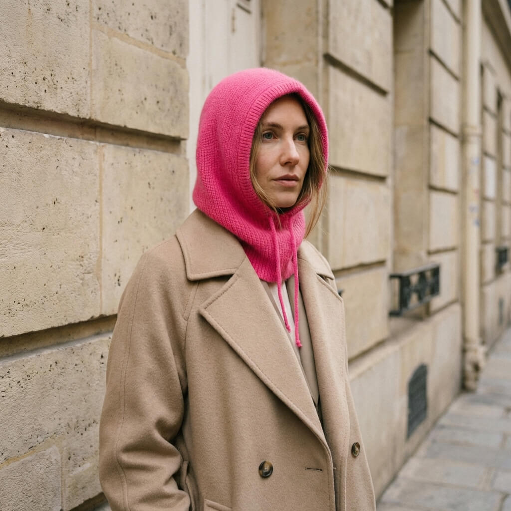 Bonnet écharpe femme hiver chaud à capuche
