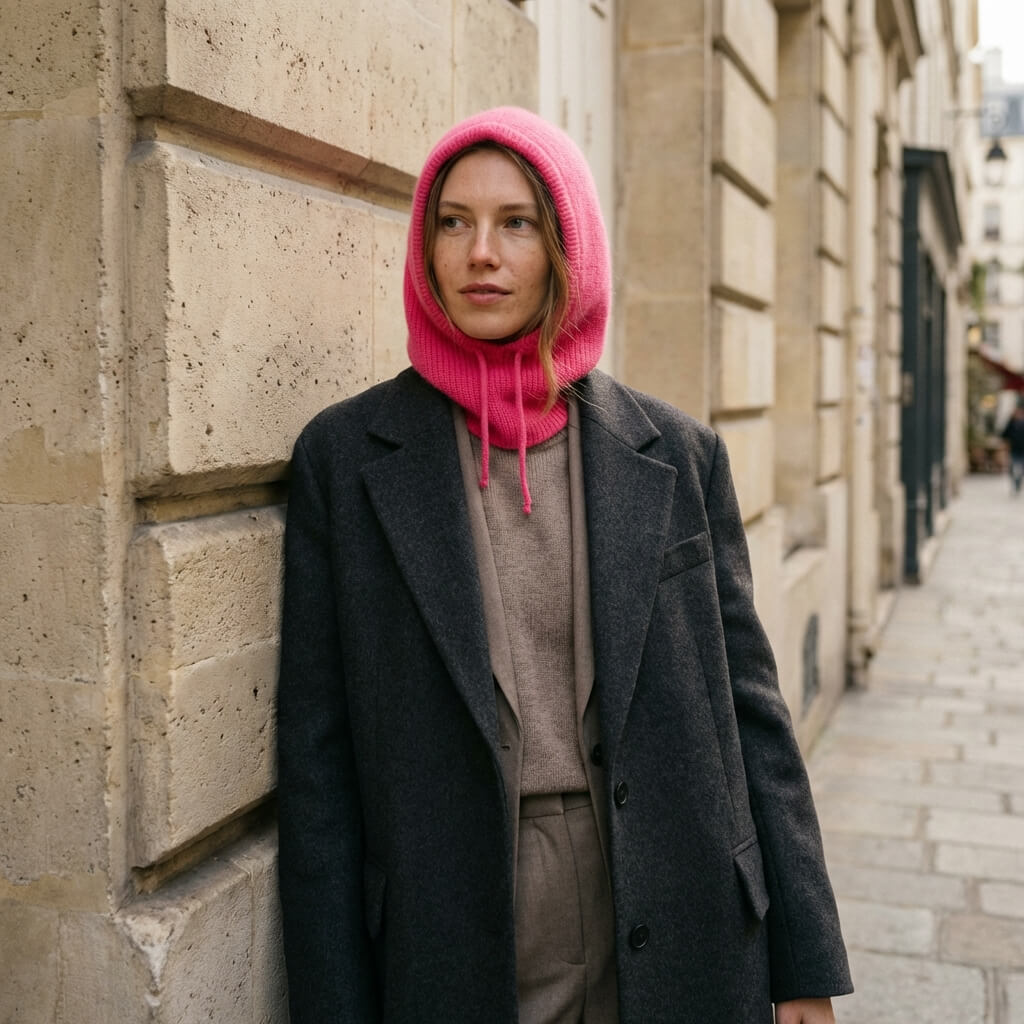 Bonnet écharpe femme hiver chaud à capuche