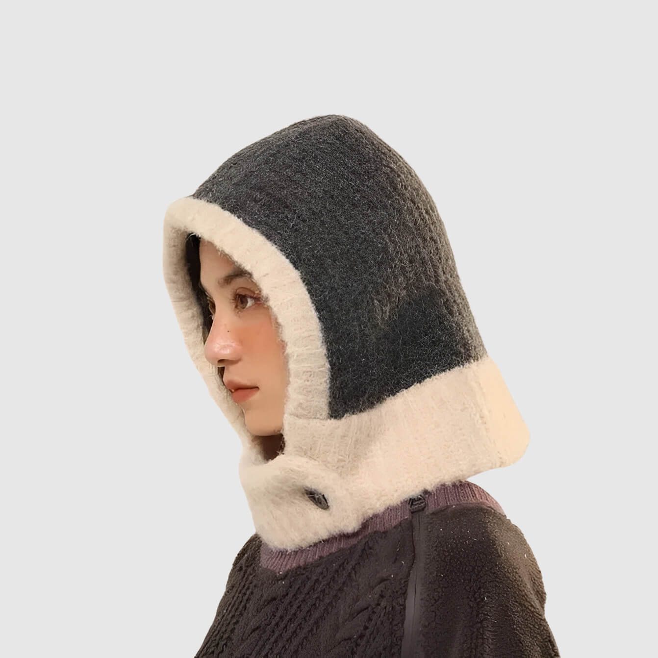 Bonnet écharpe pour femme - hiver chaud et mode