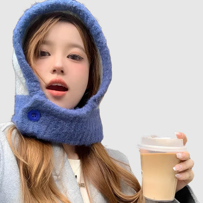 Bonnet écharpe pour femme - hiver chaud et mode