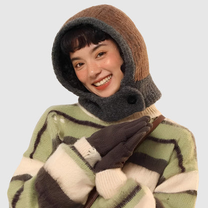 Bonnet écharpe pour femme - hiver chaud et mode