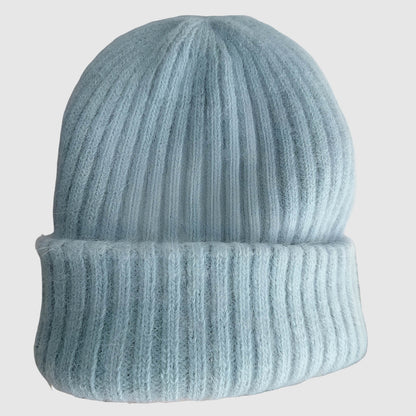 Bonnet en laine femme hiver à double épaisseur