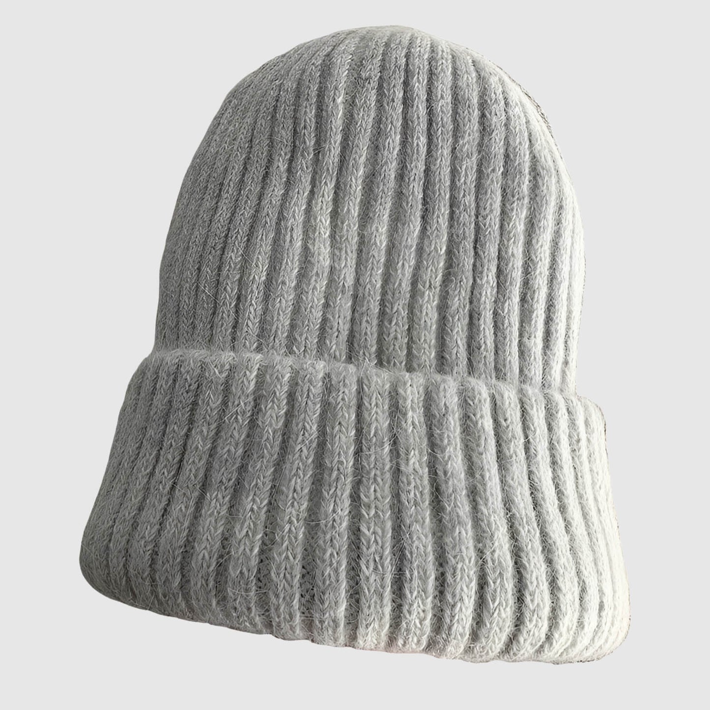 Bonnet en laine femme hiver à double épaisseur