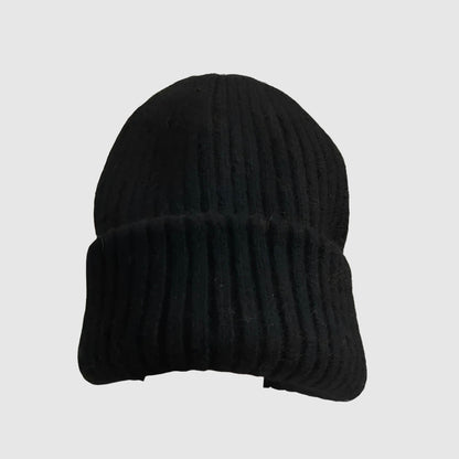 Bonnet en laine femme hiver à double épaisseur