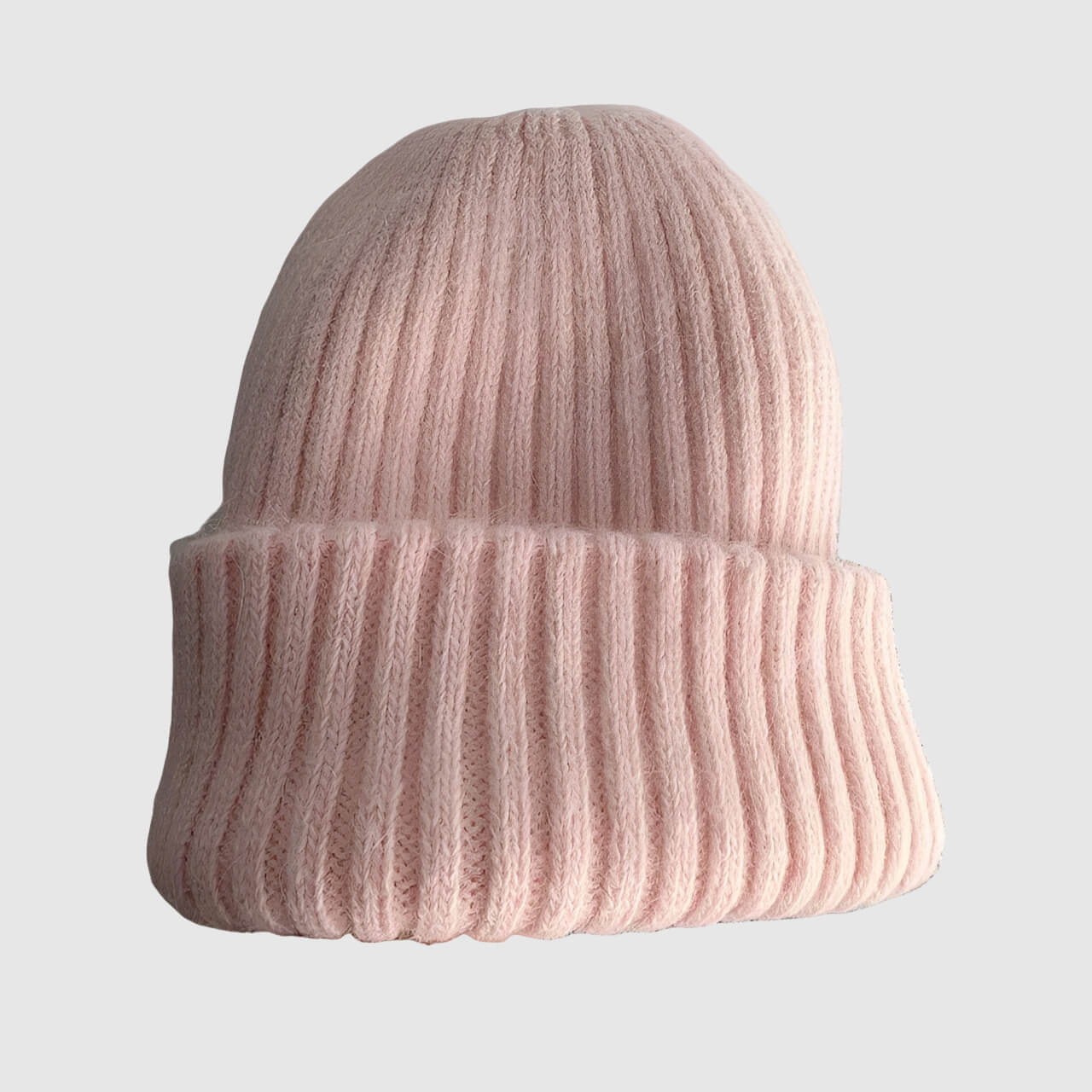 Bonnet en laine femme hiver à double épaisseur